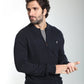 Gilet zippé Lyan en coton jacquard marine – Gentleman Farmer, vue 4