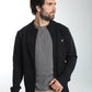 Gilet zippé Lyan en coton jacquard noir – Gentleman Farmer, vue 1