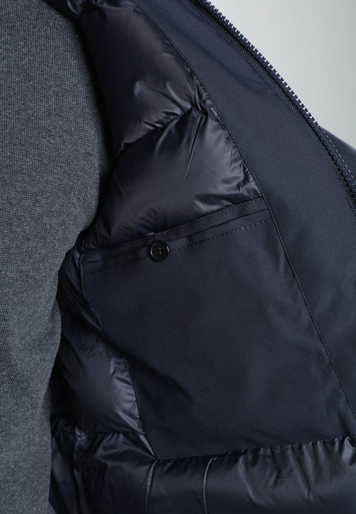 Parka à capuche amovible Prince en polyester marine – Gentleman Farmer, vue 13