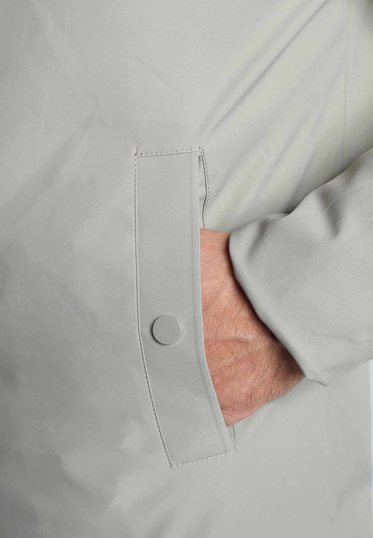 Parka à capuche amovible Prince en polyester taupe – Gentleman Farmer, vue 11