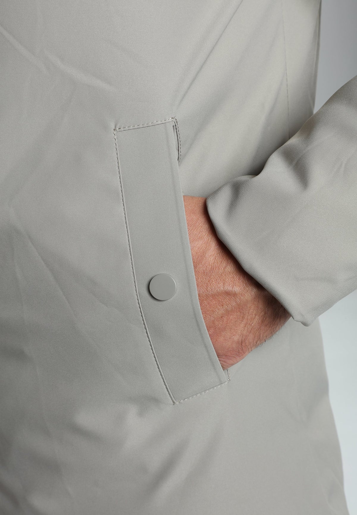 Parka à capuche amovible Prince en polyester taupe – Gentleman Farmer, vue 12