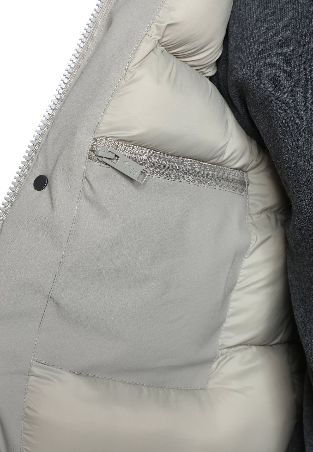 Parka à capuche amovible Prince en polyester taupe – Gentleman Farmer, vue 14
