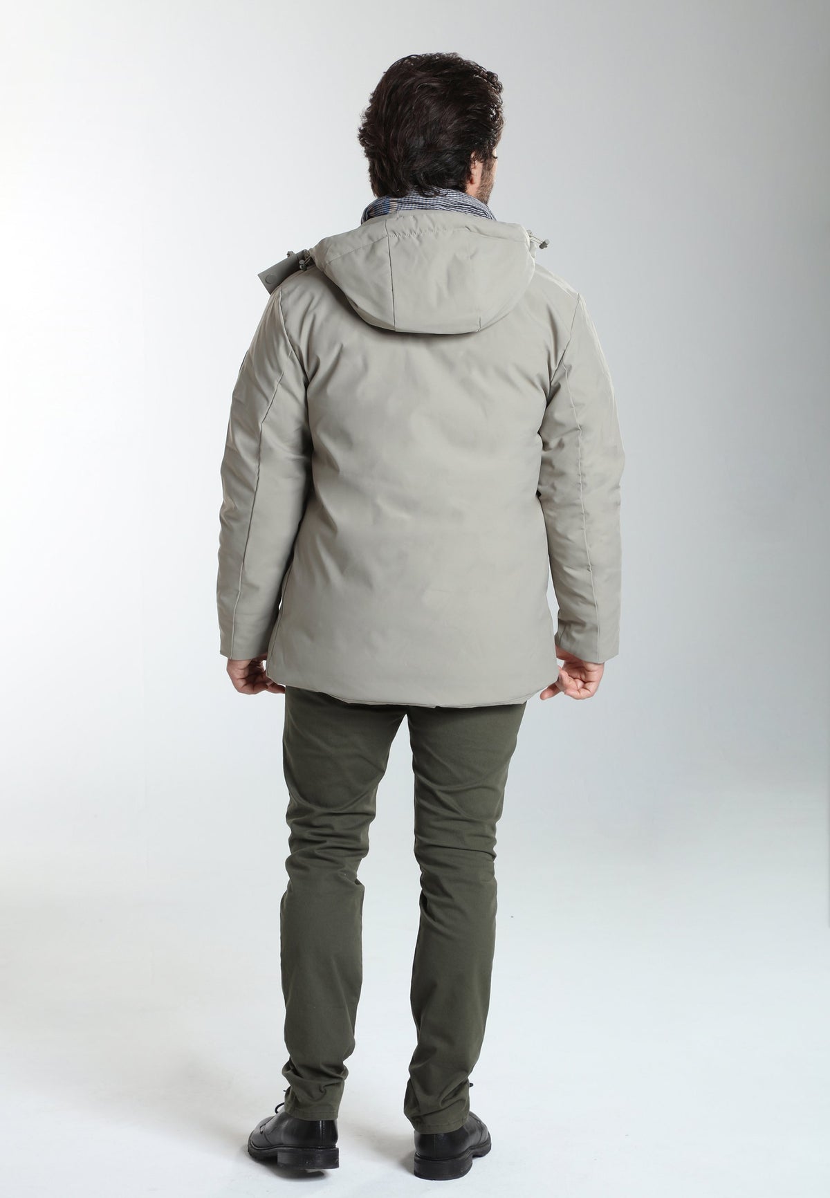 Parka à capuche amovible Prince en polyester taupe – Gentleman Farmer, vue 4