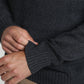 Pull col camionneur zippé Léopol en coton jacquard anthracite – Gentleman Farmer, vue 4