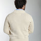 Pull col camionneur zippé Léopol en coton jacquard écru – Gentleman Farmer, vue 3