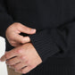 Pull col camionneur zippé Léopol en coton jacquard noir – Gentleman Farmer, vue 5