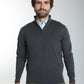 Pull col camionneur zippé Maxime en coton Milano anthracite – Gentleman Farmer, vue 5