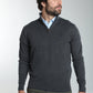 Pull col camionneur zippé Maxime en coton Milano anthracite – Gentleman Farmer, vue 7
