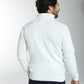Pull col camionneur zippé Maxime en coton Milano blanc – Gentleman Farmer, vue 2