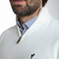 Pull col camionneur zippé Maxime en coton Milano blanc – Gentleman Farmer, vue 4