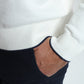 Pull col camionneur zippé Maxime en coton Milano blanc – Gentleman Farmer, vue 5