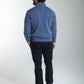 Pull col camionneur zippé Maxime en coton Milano bleu – Gentleman Farmer, vue 3