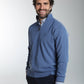 Pull col camionneur zippé Maxime en coton Milano bleu – Gentleman Farmer, vue 7