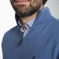 Pull col camionneur zippé Maxime en coton Milano bleu – Gentleman Farmer, vue 8