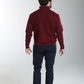 Pull col camionneur zippé Maxime en coton Milano bordeaux – Gentleman Farmer, vue 4