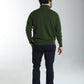 Pull col camionneur zippé Maxime en coton Milano kaki – Gentleman Farmer, vue 3