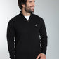 Pull col camionneur zippé Maxime en coton Milano noir – Gentleman Farmer, vue 5
