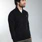 Pull col camionneur zippé Maxime en coton Milano noir – Gentleman Farmer, vue 6