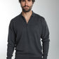 Pull col polo Marvin en coton Milano anthracite – Gentleman Farmer, vue 5