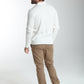 Pull col polo Marvin en coton Milano blanc – Gentleman Farmer, vue 2