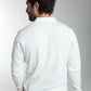 Pull col polo Marvin en coton Milano blanc – Gentleman Farmer, vue 4