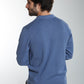 Pull col polo Marvin en coton Milano bleu – Gentleman Farmer, vue 3