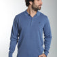 Pull col polo Marvin en coton Milano bleu – Gentleman Farmer, vue 4