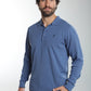 Pull col polo Marvin en coton Milano bleu – Gentleman Farmer, vue 5