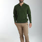 Pull col polo Marvin en coton Milano kaki – Gentleman Farmer, vue 2