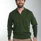 Pull col polo Marvin en coton Milano kaki – Gentleman Farmer, vue 6