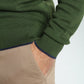 Pull col polo Marvin en coton Milano kaki – Gentleman Farmer, vue 8