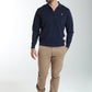 Pull col polo Marvin en coton Milano marine – Gentleman Farmer, vue 2