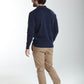 Pull col polo Marvin en coton Milano marine – Gentleman Farmer, vue 3