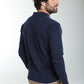 Pull col polo Marvin en coton Milano marine – Gentleman Farmer, vue 4