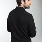 Pull col polo Marvin en coton Milano noir – Gentleman Farmer, vue 4