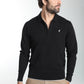 Pull col polo Marvin en coton Milano noir – Gentleman Farmer, vue 6