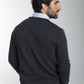 Pull col rond Luka en coton jacquard anthracite – Gentleman Farmer, vue 4