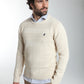 Pull col rond Luka en coton jacquard écru – Gentleman Farmer, vue 1