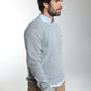 Pull col rond Luka en coton jacquard gris – Gentleman Farmer, vue 3