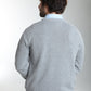 Pull col rond Luka en coton jacquard gris – Gentleman Farmer, vue 4