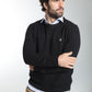 Pull col rond Luka en coton jacquard noir – Gentleman Farmer, vue 1