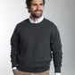Pull col rond Maxence en coton Milano anthracite – Gentleman Farmer, vue 1