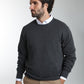Pull col rond Maxence en coton Milano anthracite – Gentleman Farmer, vue 2