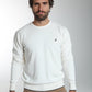 Pull col rond Maxence en coton Milano blanc – Gentleman Farmer, vue 2