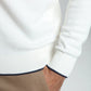 Pull col rond Maxence en coton Milano blanc – Gentleman Farmer, vue 6