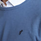 Pull col rond Maxence en coton Milano bleu – Gentleman Farmer, vue 5
