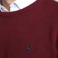 Pull col rond Maxence en coton Milano bordeaux – Gentleman Farmer, vue 6