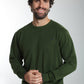 Pull col rond Maxence en coton Milano kaki – Gentleman Farmer, vue 1