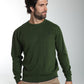 Pull col rond Maxence en coton Milano kaki – Gentleman Farmer, vue 3