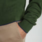 Pull col rond Maxence en coton Milano kaki – Gentleman Farmer, vue 6